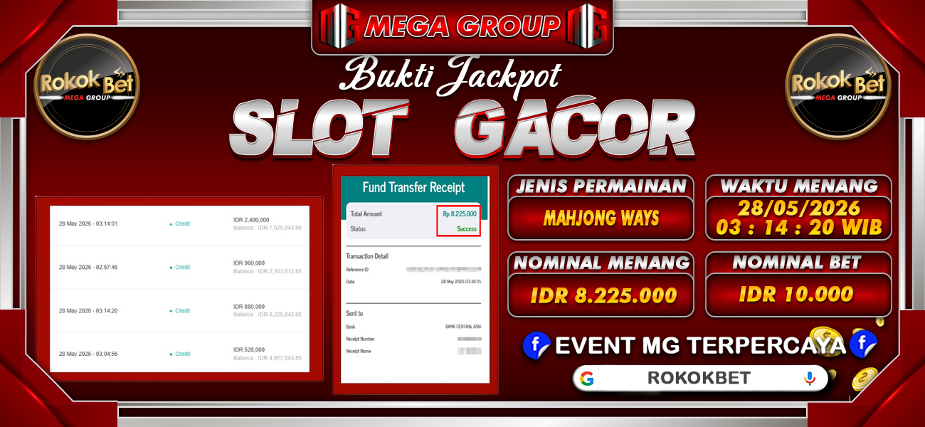 Bukti JP situs Rokokbet hari Kamis, 28 Mei 2026